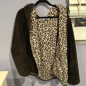 Reversible sherpa teddy coat